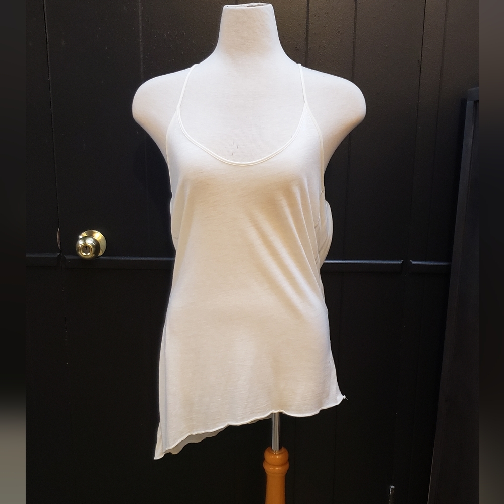 White backless tank Sz S